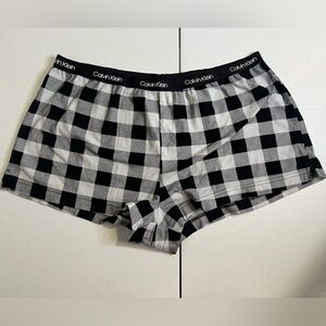 Calvin Klein Black and White Checkered Sleepwear